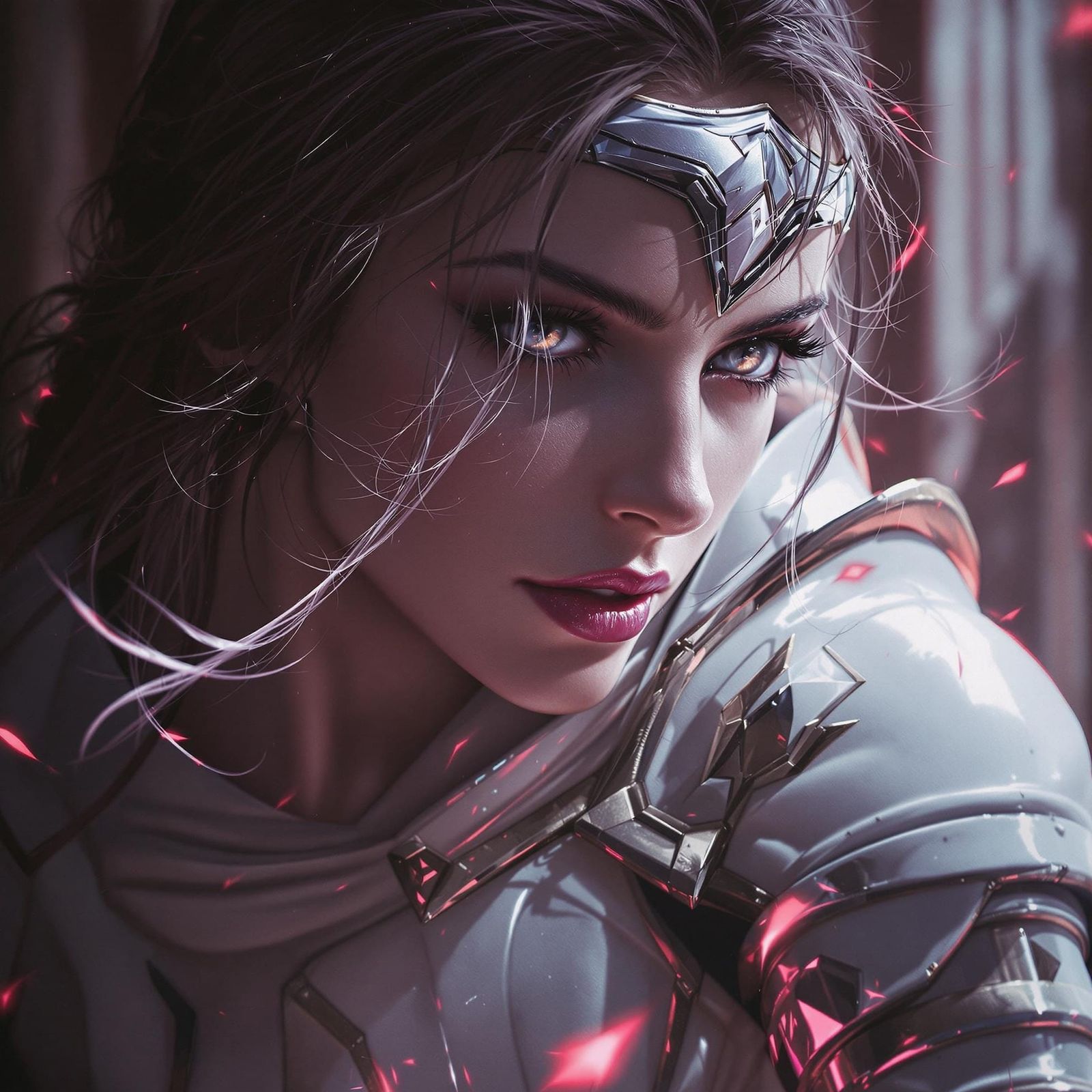 Noble Cleric in White Armor: Fantasy Art