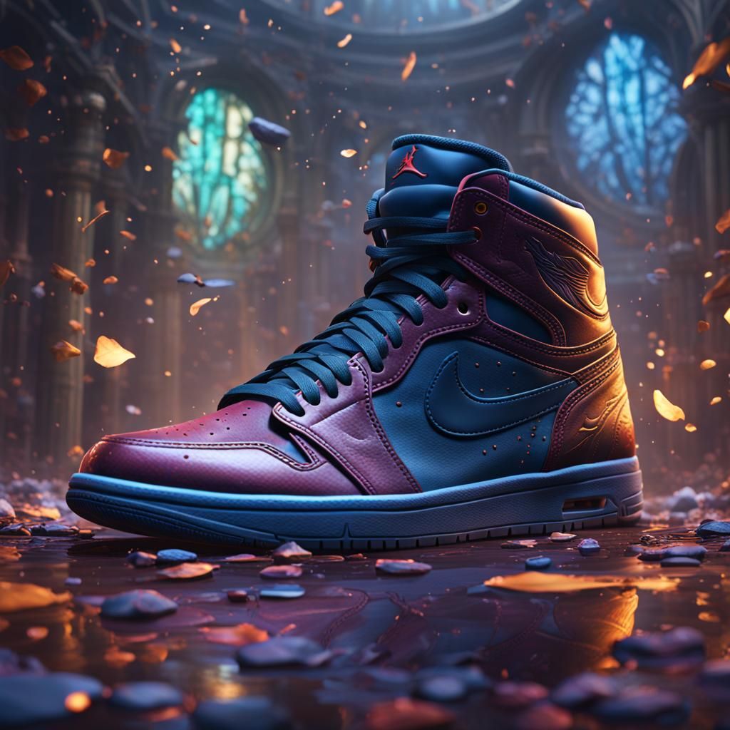 Air Jordans 1 in Detailed Matte Painting Style