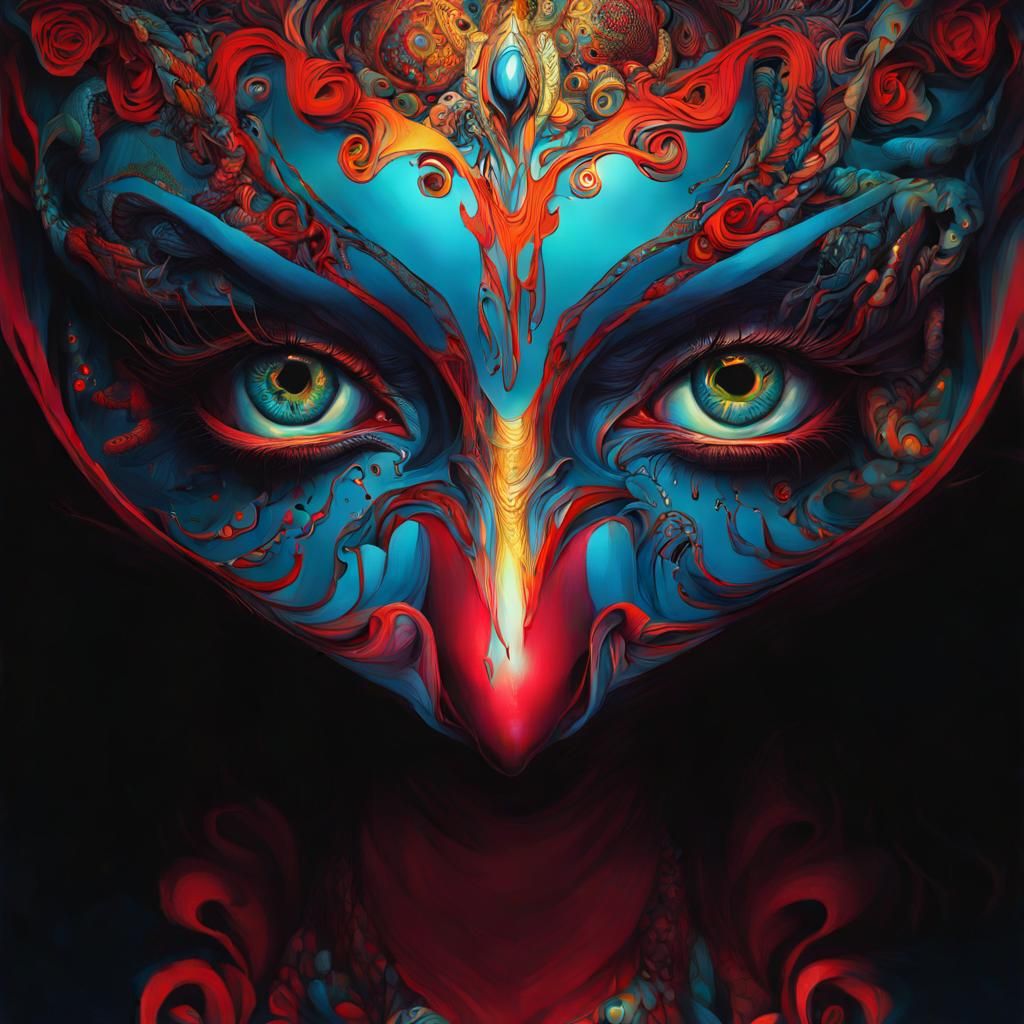 Psychedelic Mandala with Fractal Geometry in Solarpunk Art