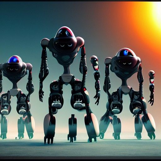 Elaborate Sci-Fi Robots from Another Planet in 4K