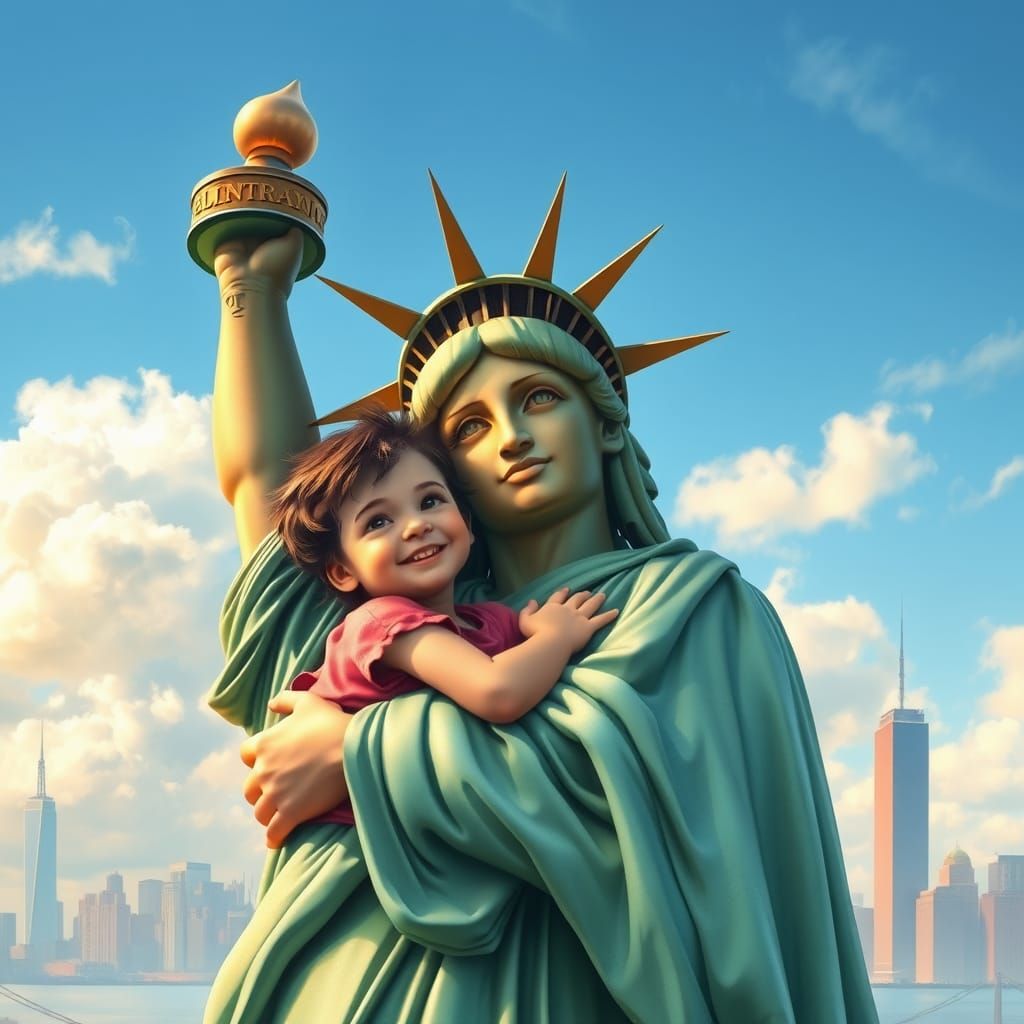 Lady Liberty's Warm Embrace