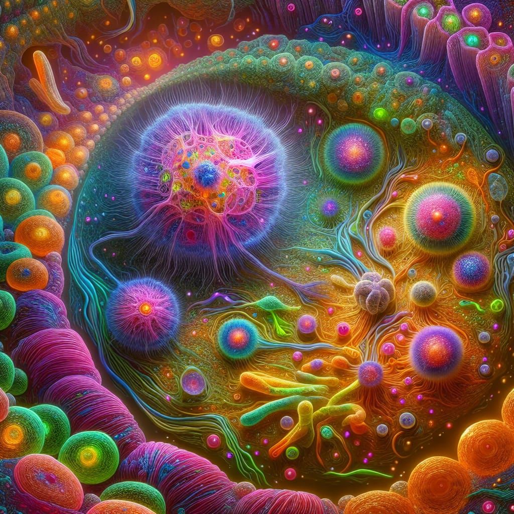 Vibrant Nanoscopic Landscape of Eukaryotic Cells