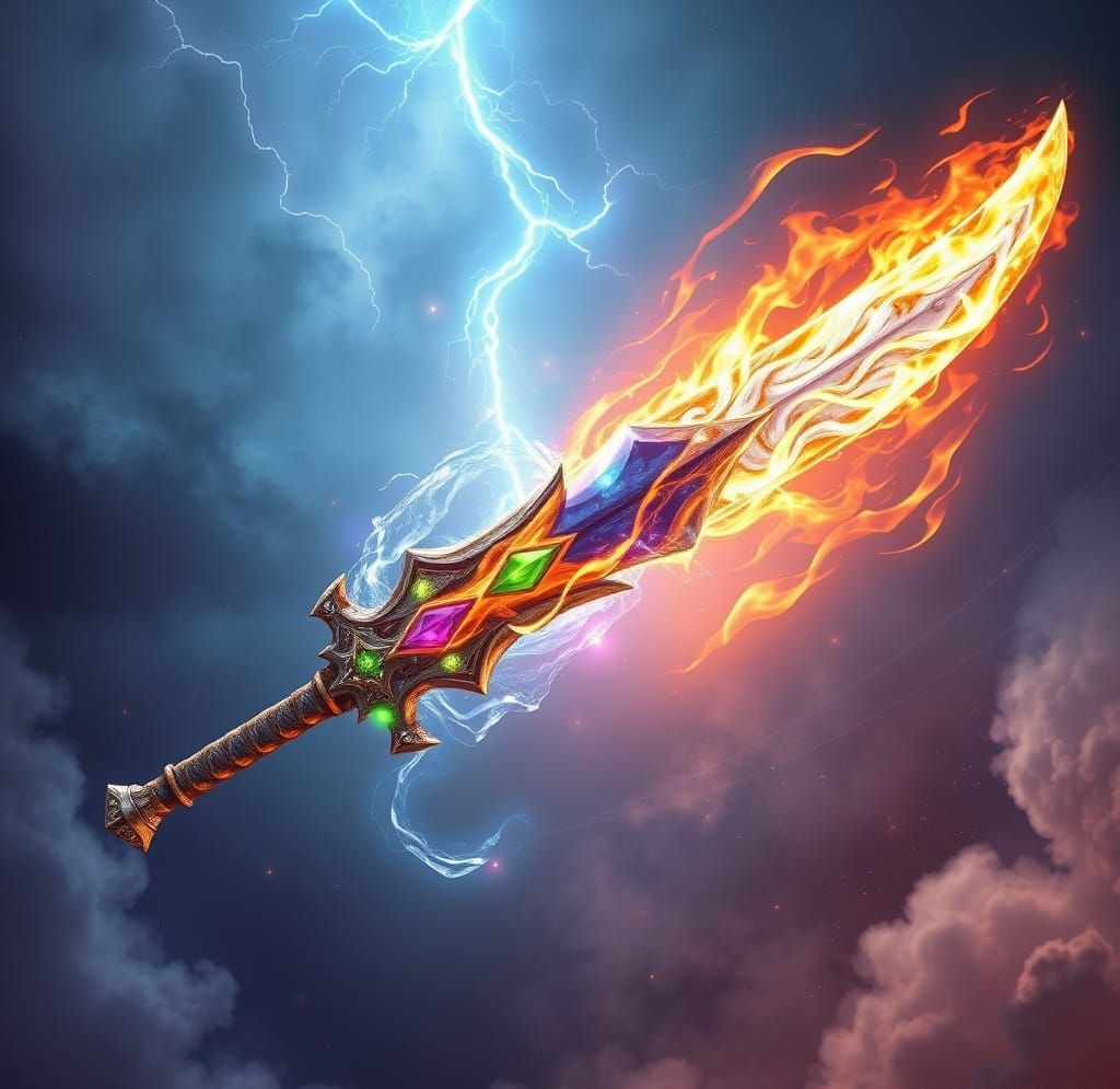 The Legendary Magical Golden Saber Of The Elements