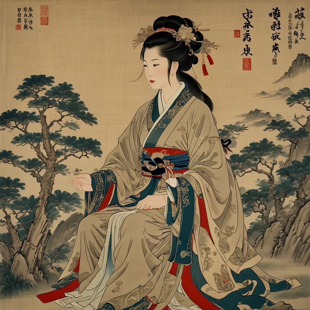 Beautiful X-Ray Girl: Detailed Matte Painting