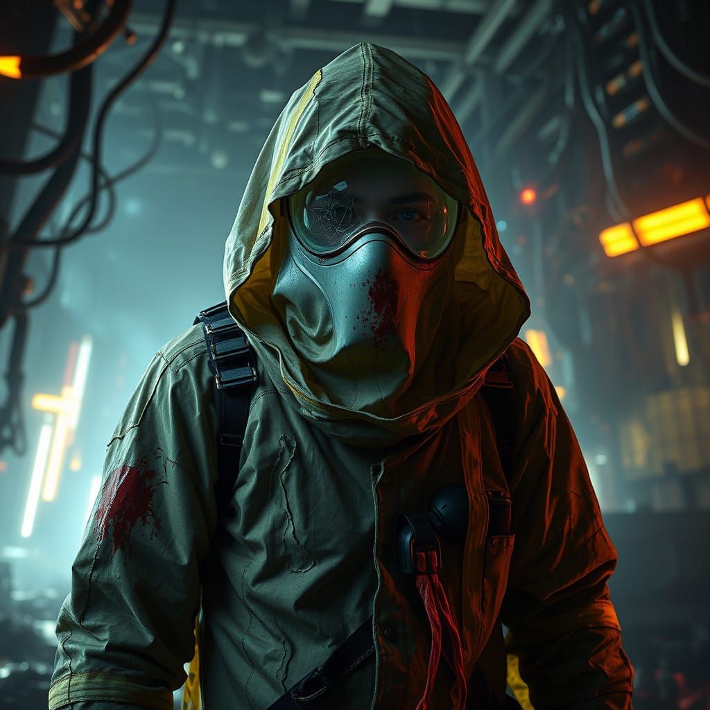 Survivor in a Haunting Dystopian Landscape