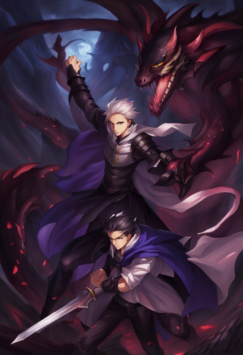 Siegfried Battles Fafnir with Morgan le Fay