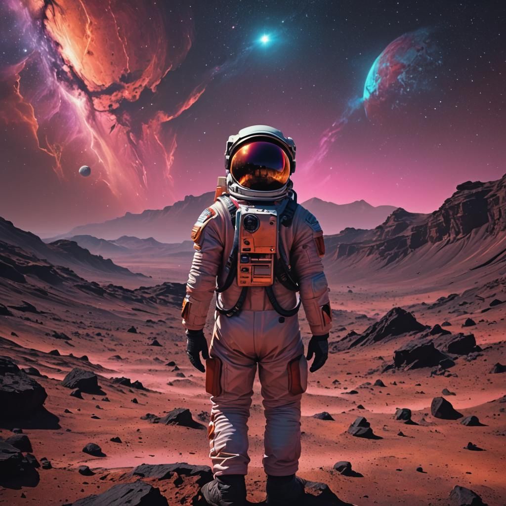 Ethereal Landscape of a Futuristic Planet at Dusk