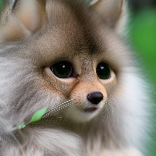 Cute Forest Creature with Thick Fur and Big Eyes