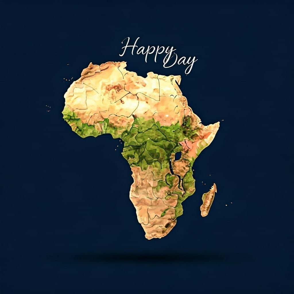 Africa Day Celebration Text Art