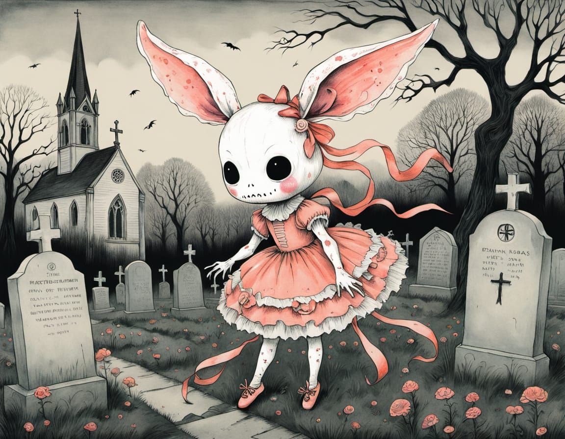 Creepy Cryptid Ballerina in Kubin, Rackham, Miyazaki, Burton...