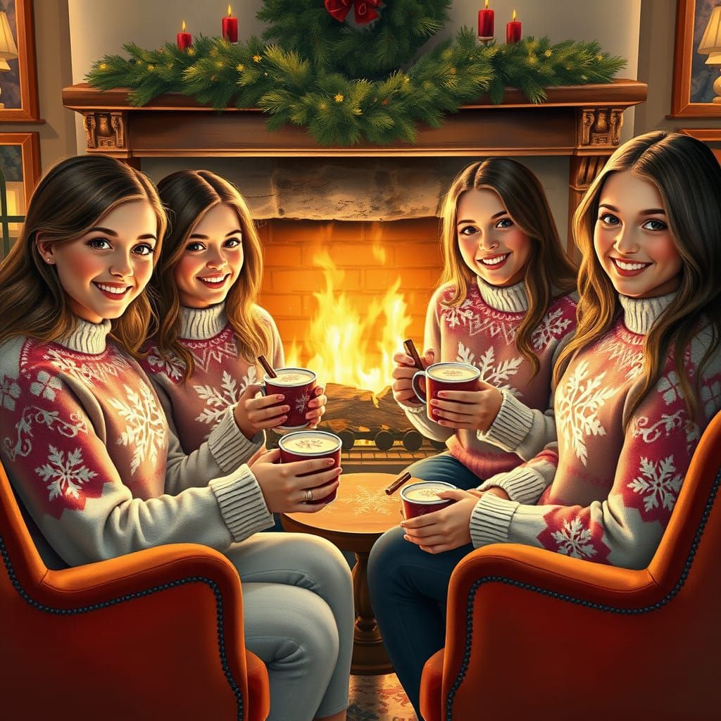 Christmas knitted jumpers and eggnog