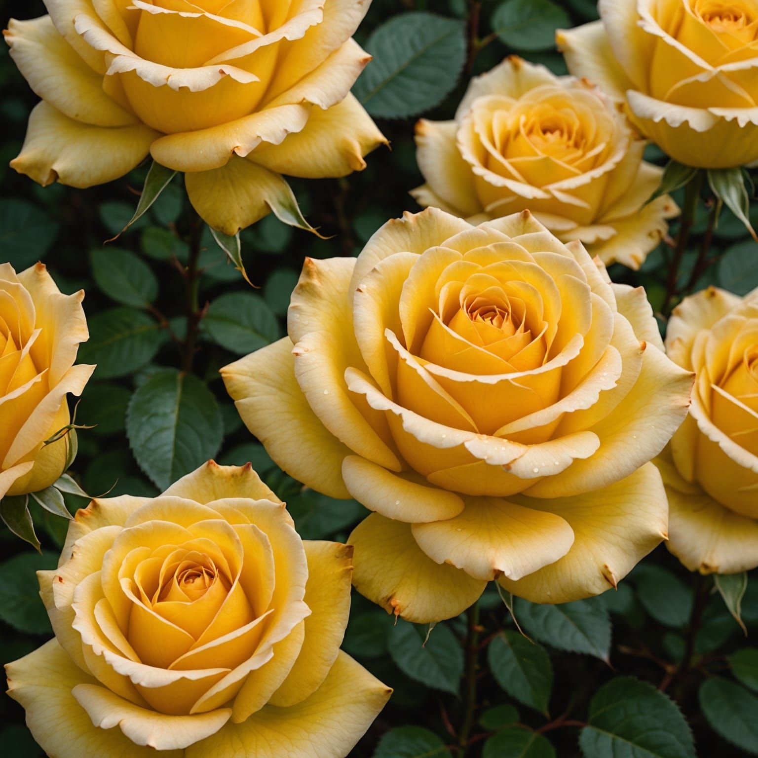 Luminous Gold Rose AI Image