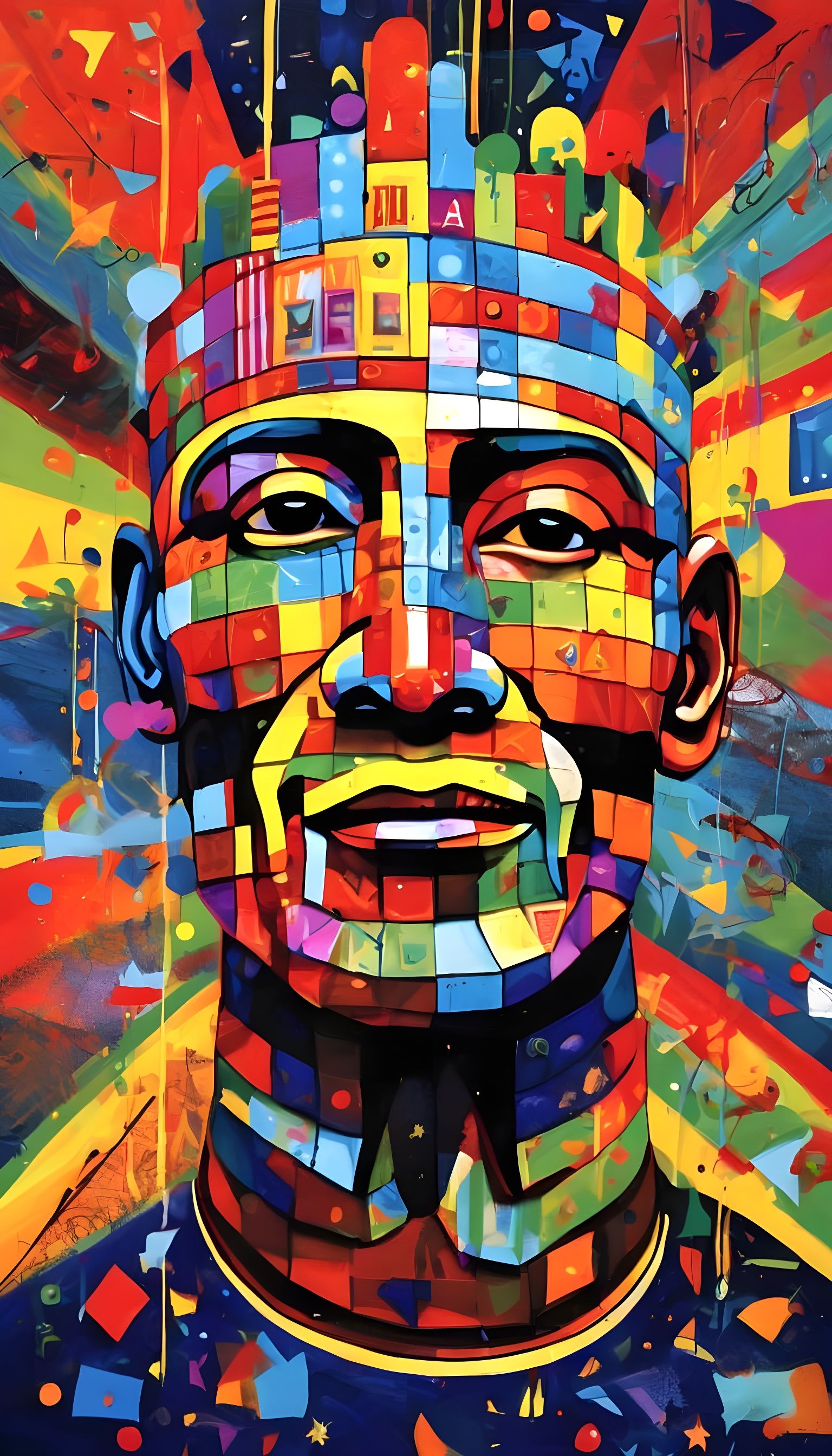 AI's Colorful & Joyful Masterpiece: A 3D Artistic Expression