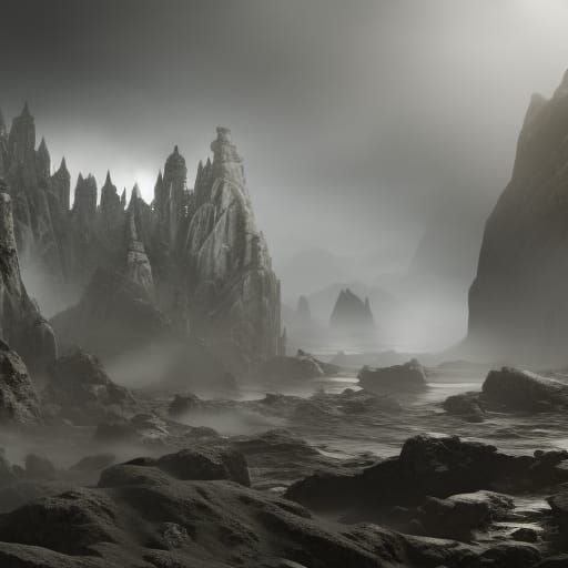 Dark Fantasy Shadow World Concept Art