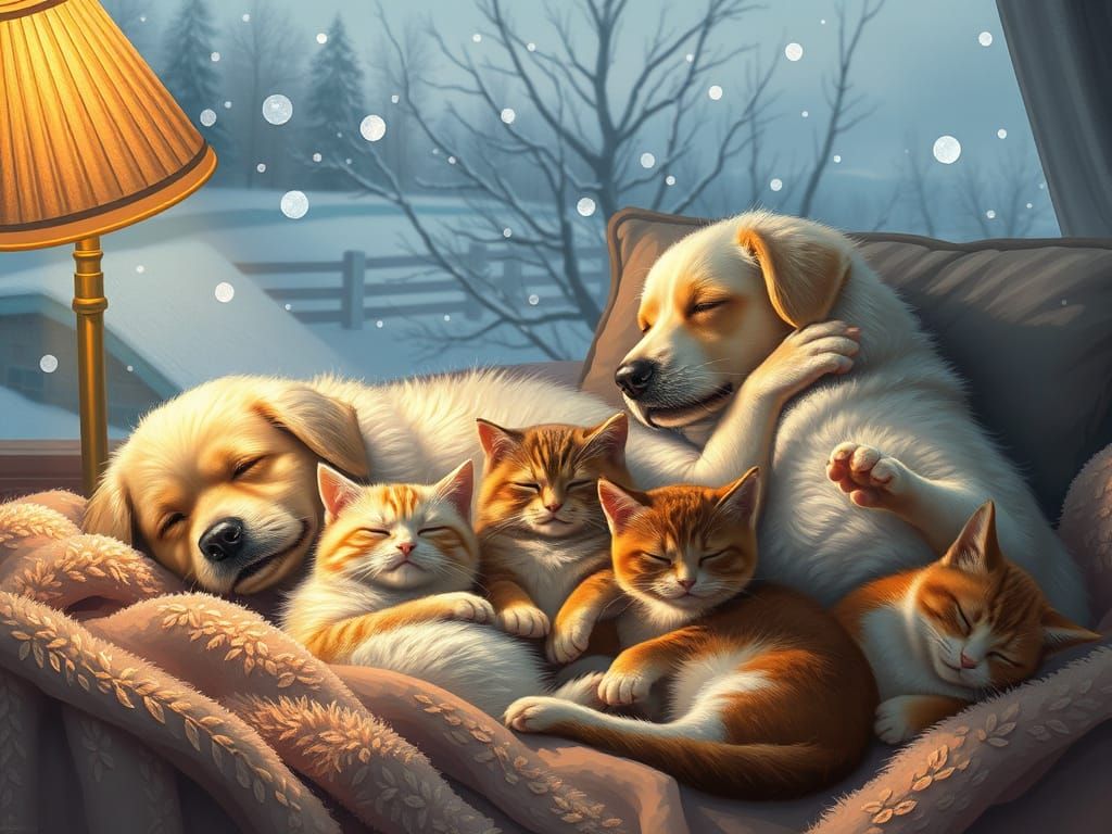 Peaceful Gathering in Soft Golden Light