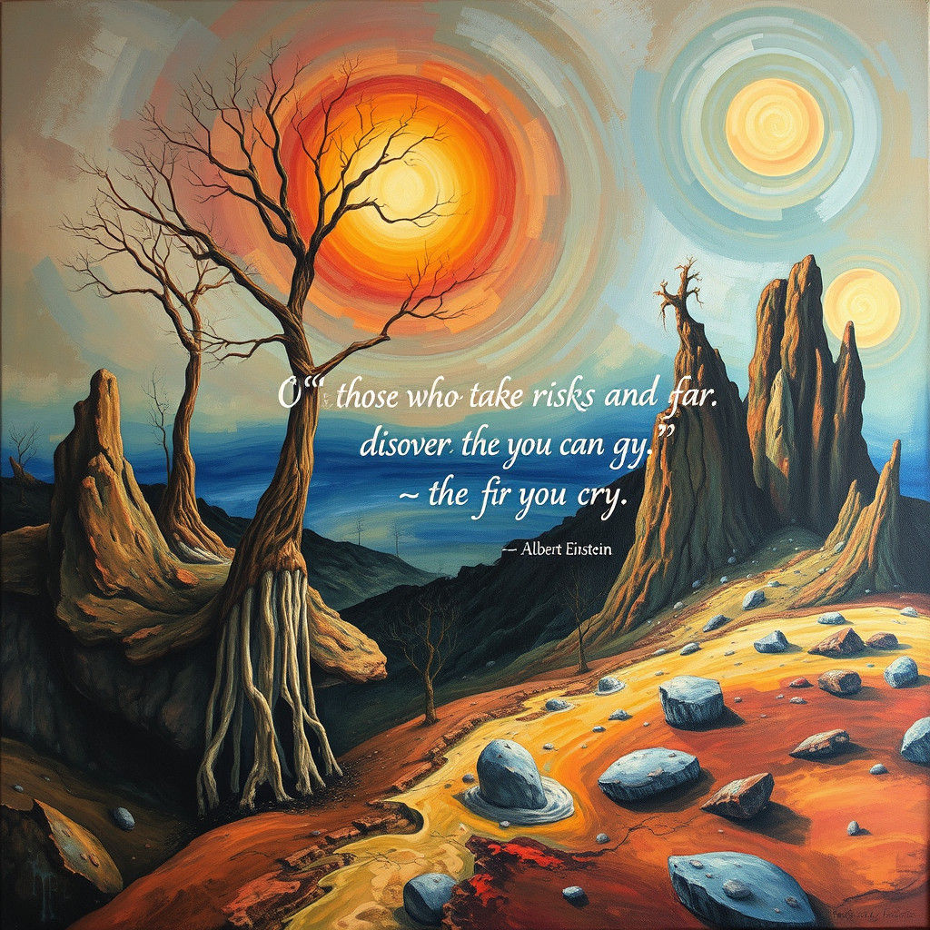 Albert Einstein "Only those who take risks and go far discov...