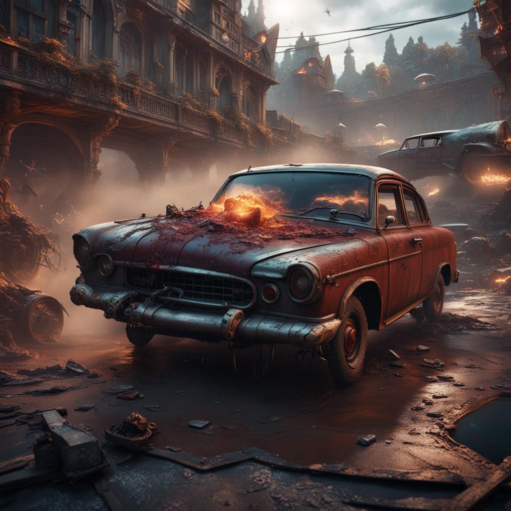 Detailed Car Fight in Unreal Engine 5