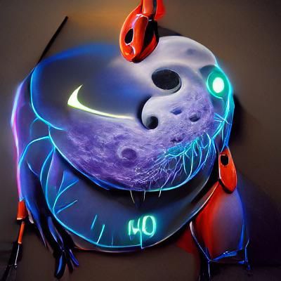 Heroic Baymax in Futuristic Cityscape