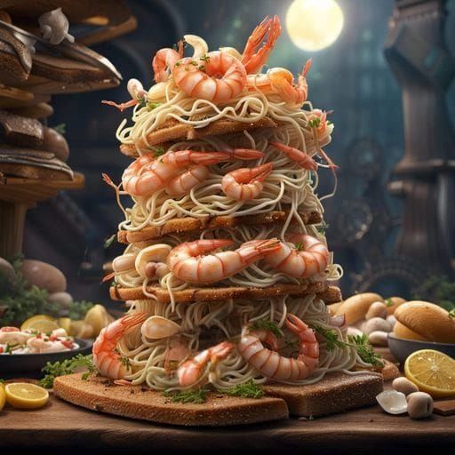 Detailed Prawn Close-up in Photorealistic Style