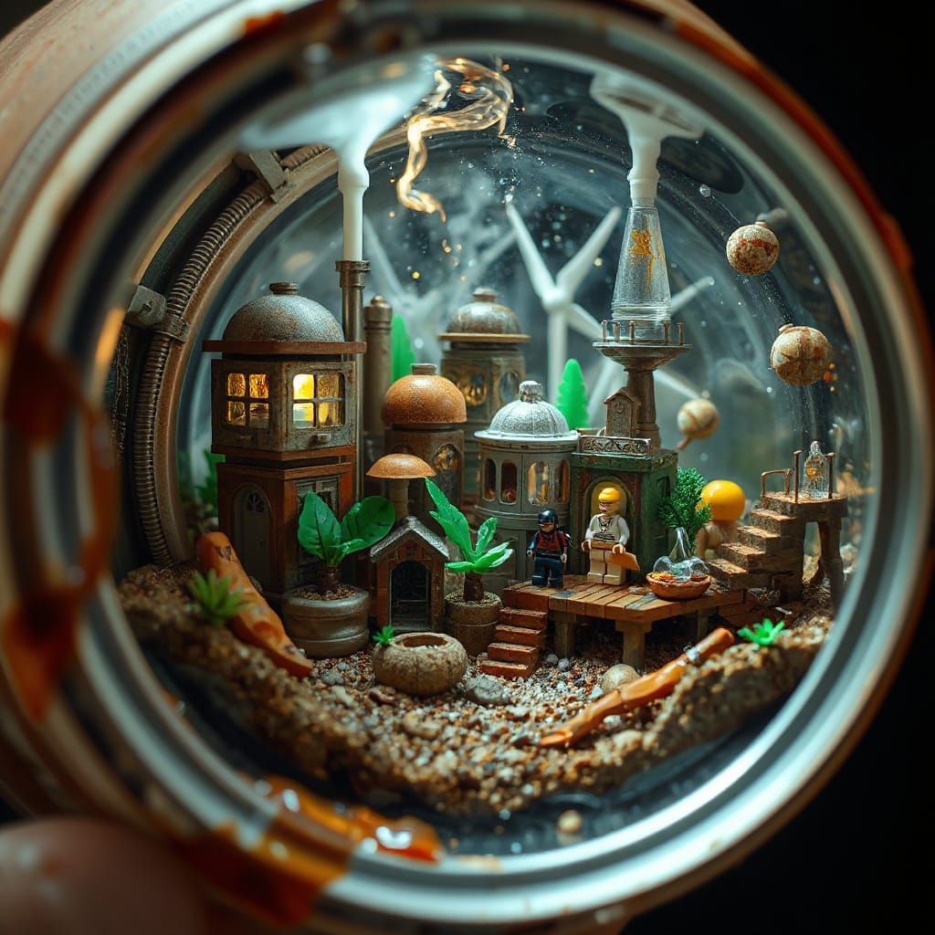 Post-Apocalyptic Soda Can Survivor Settlement