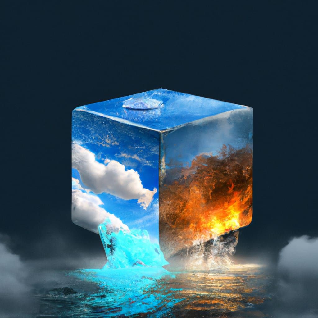 Elemental Cube Detailed Matte Painting