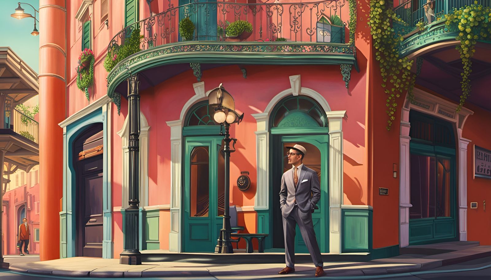 Retro-Futuristic New Orleans Portrait in Fifties Style