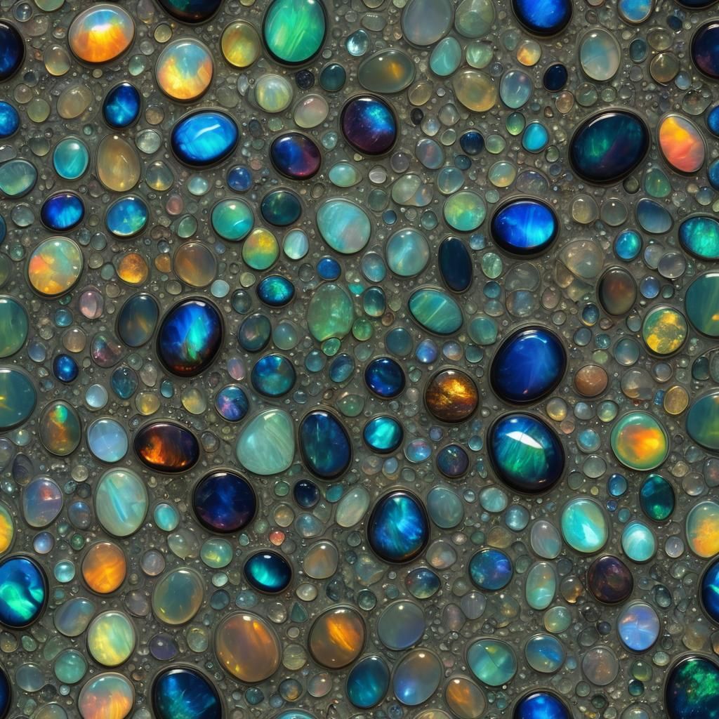 Ethereal Black Opal Crystal Jellyfish Fantasy