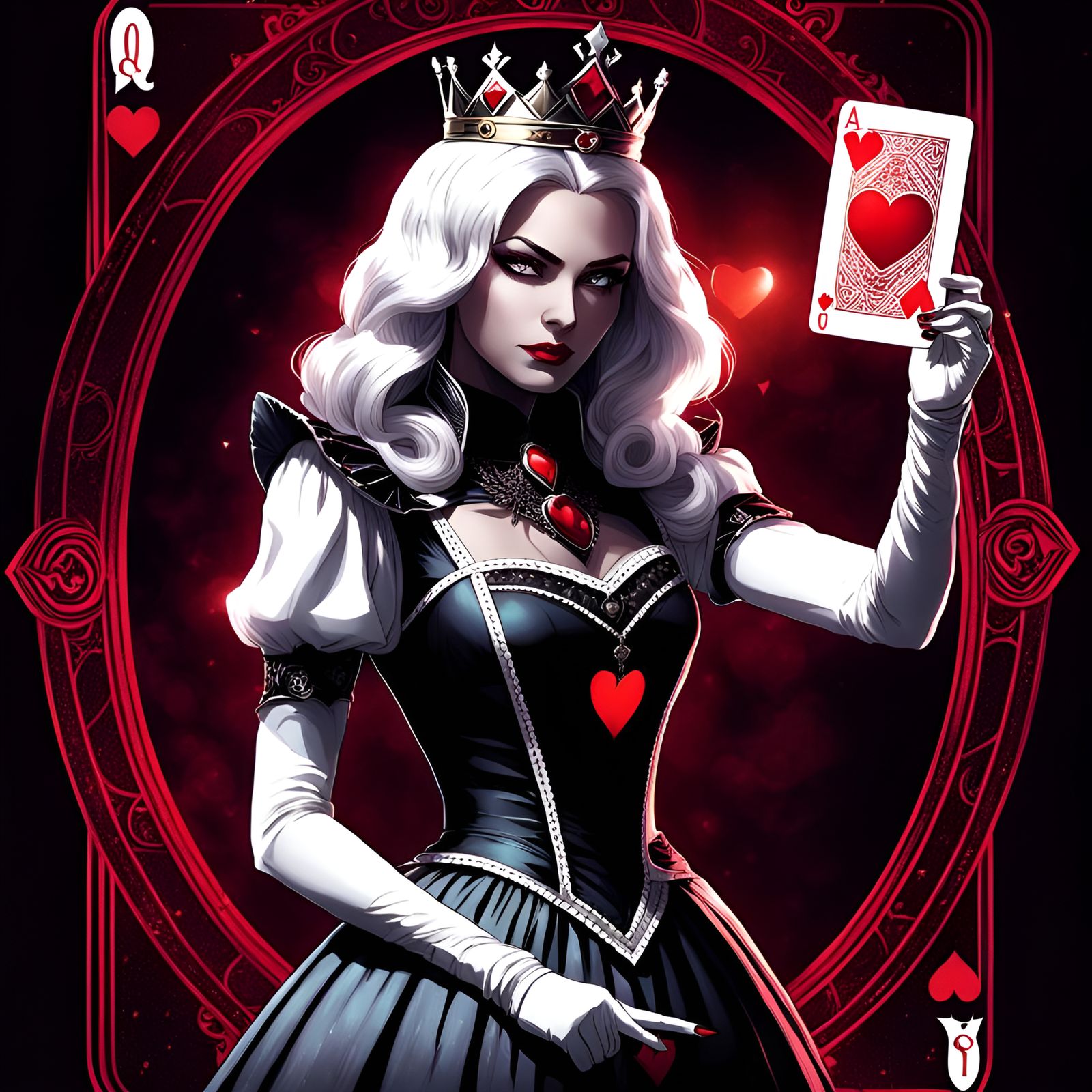 Queen of hearts card