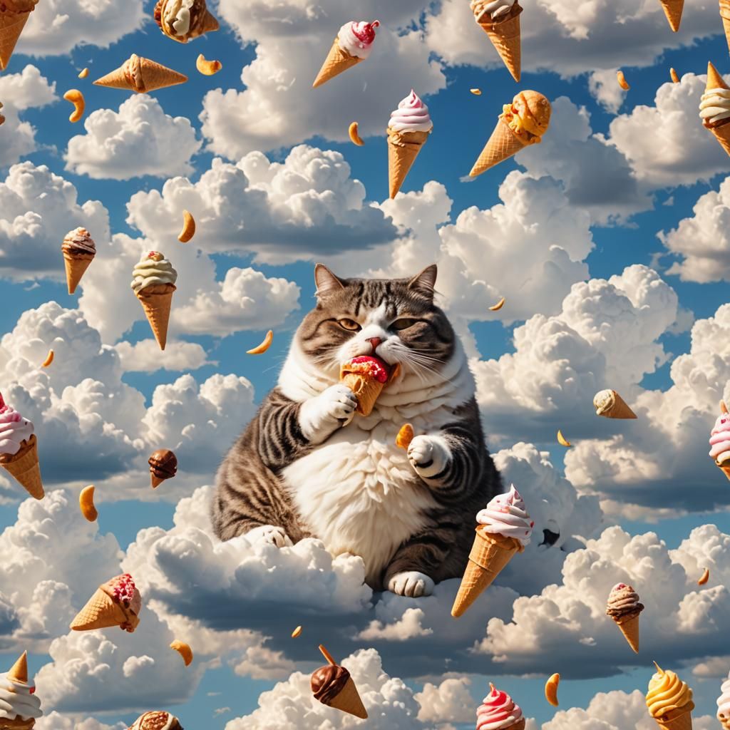 Fat Cat's Divine Ice Cream Moment