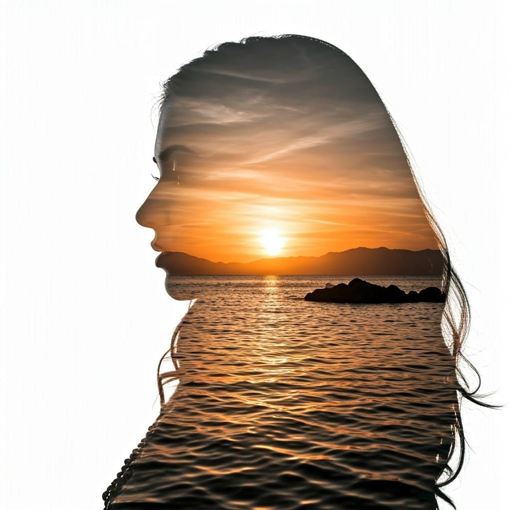 Ethereal Beauty in Double Exposure