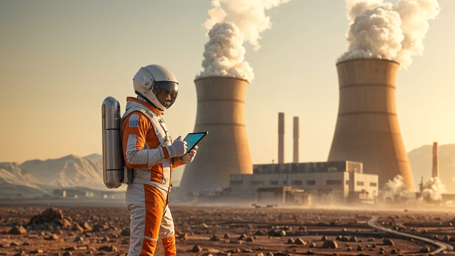 Astronaut Documents Mars Terraforming Complex in Photorealis...