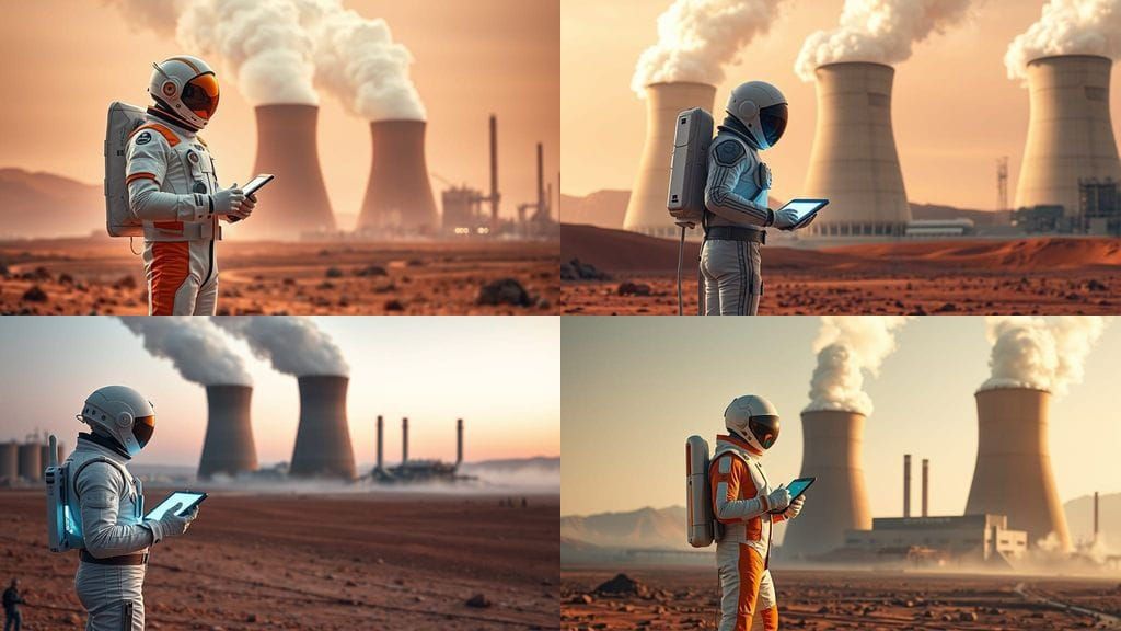 Astronaut Documents Mars Terraforming Complex in Photorealis...