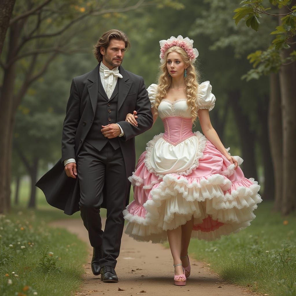 Dignified Lord Strolls with a Whimsical Maid