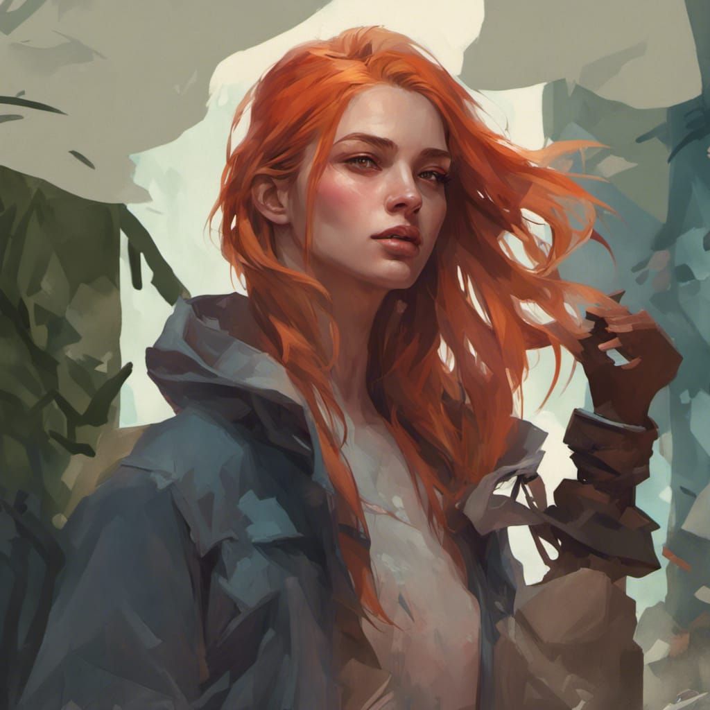 Tate McRae Portrait in Art Nouveau Style