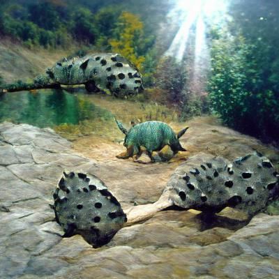 Ankylosaurus and Doedicurus