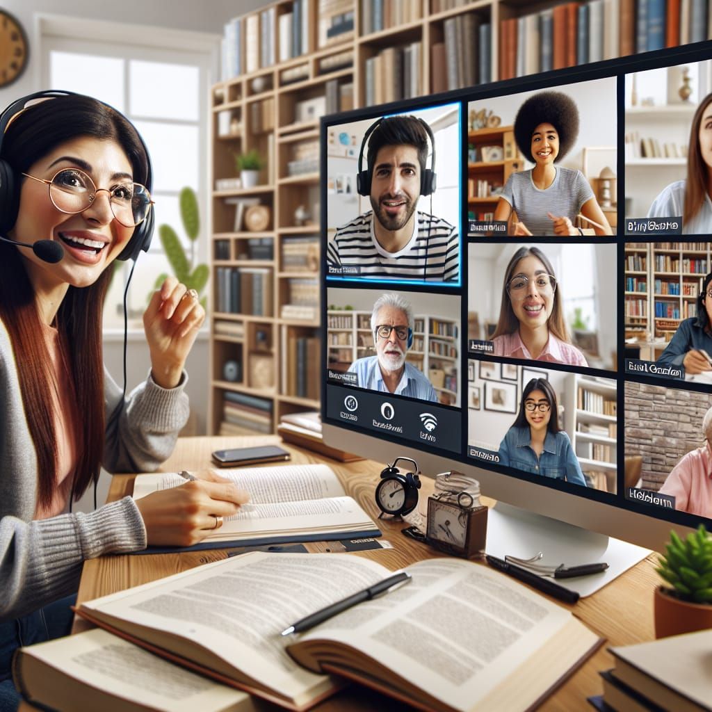 Online Class with Diverse Students on Virtual Platform