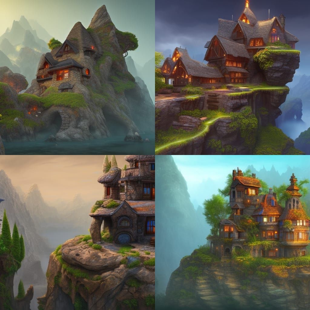House on a Rock: Detailed Matte Painting