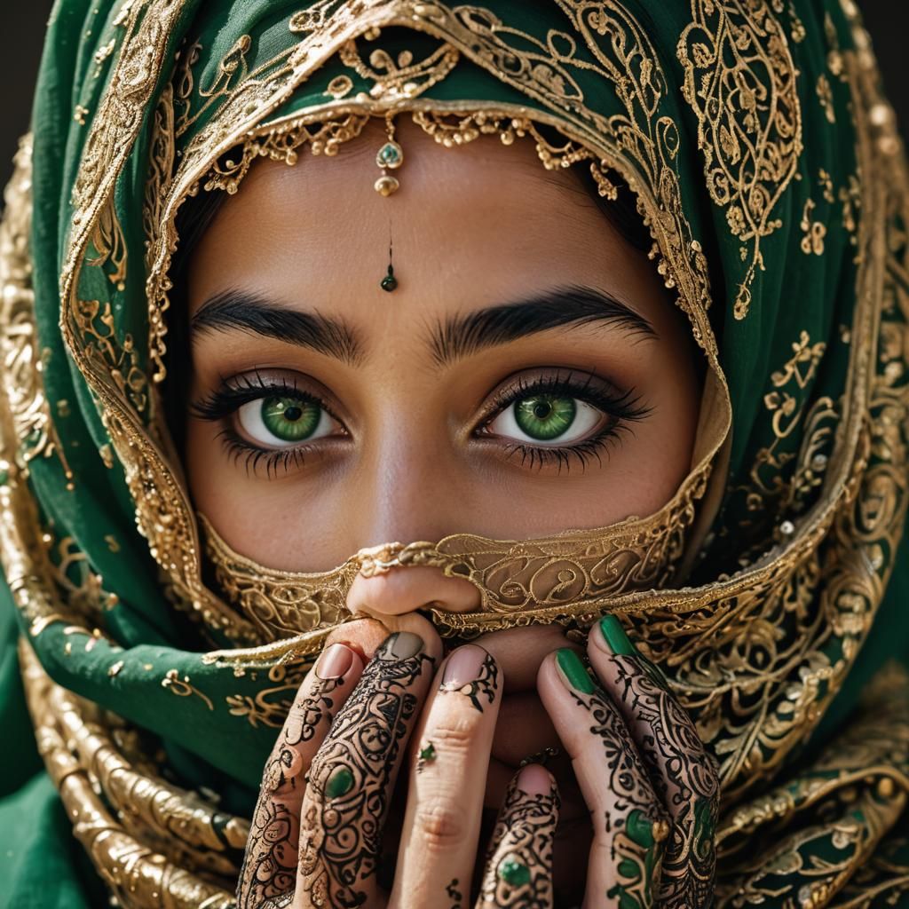 Serene Afghan Woman in Niqab: Cosmopolitan Photography