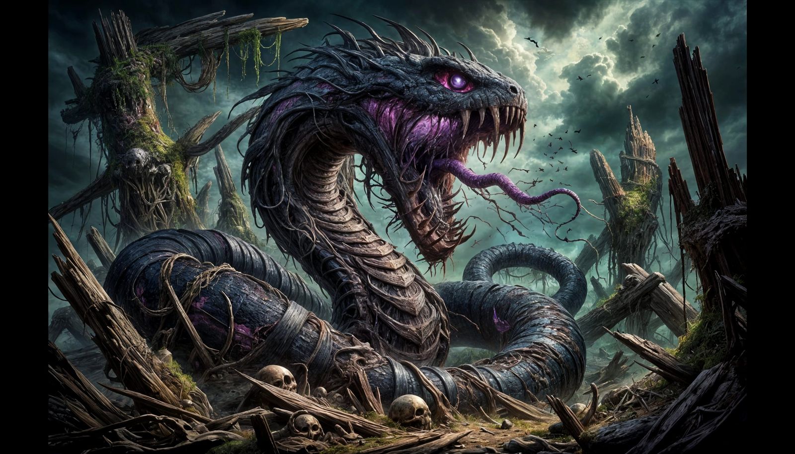 Rottenmouth Viper Emerges from Decayed Wasteland