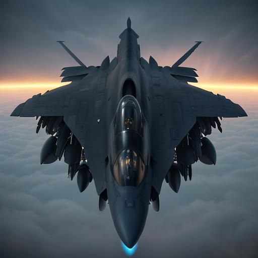 F-15 Jet Soaring Through Mystical Skies