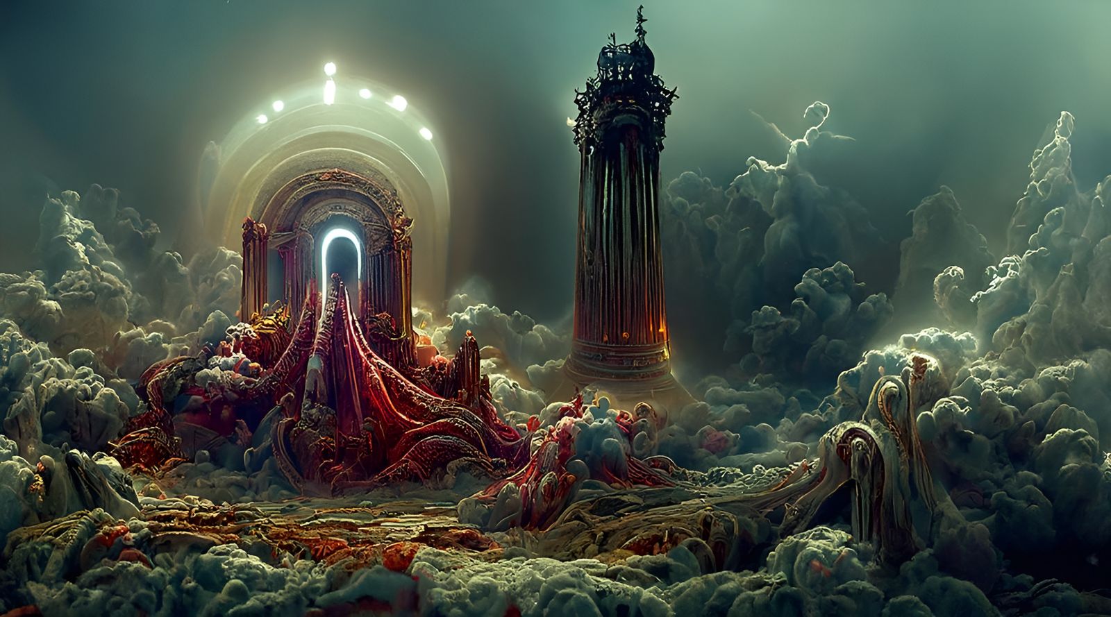 Divine Tower in Hell: A Digital Rendering