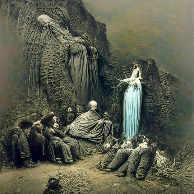 Temperance in the Style of Gustave Dore
