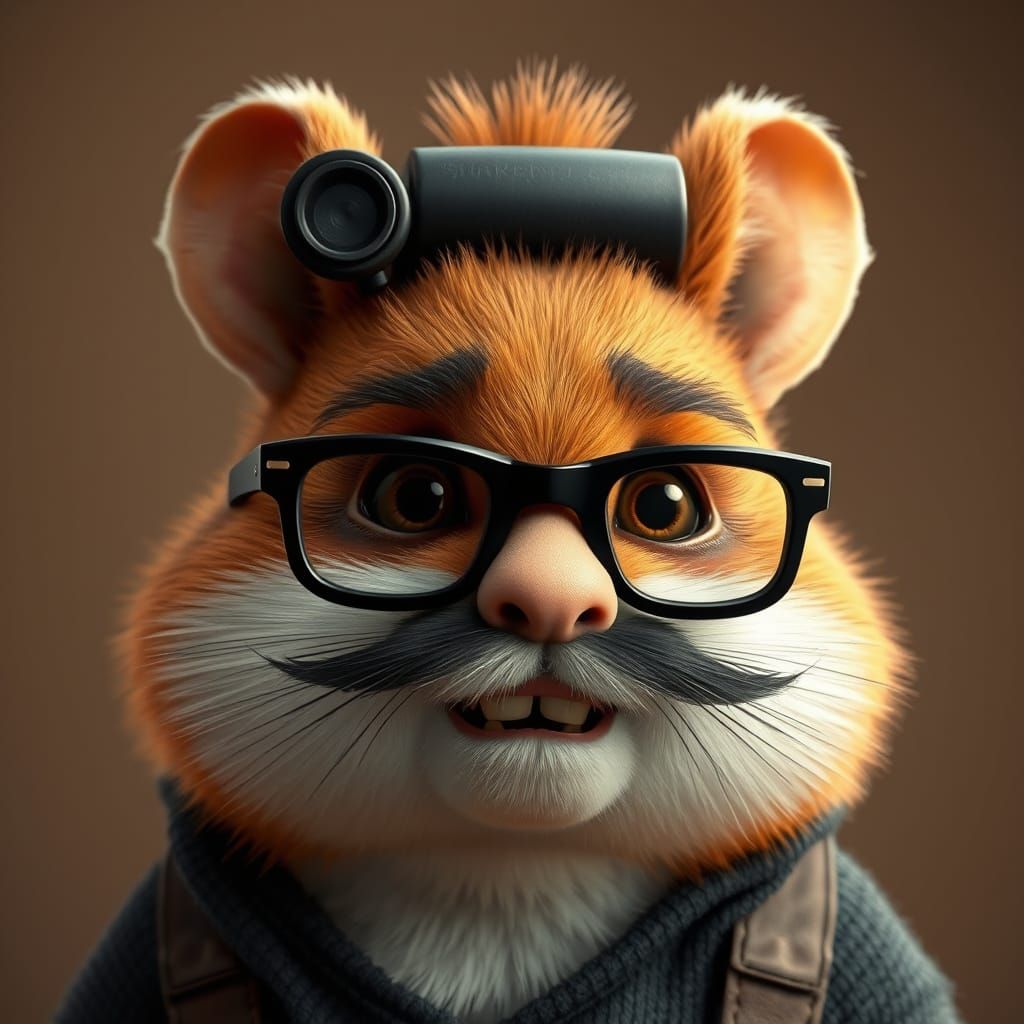 Hamster-Man Hybrid in Detailed 3D Render