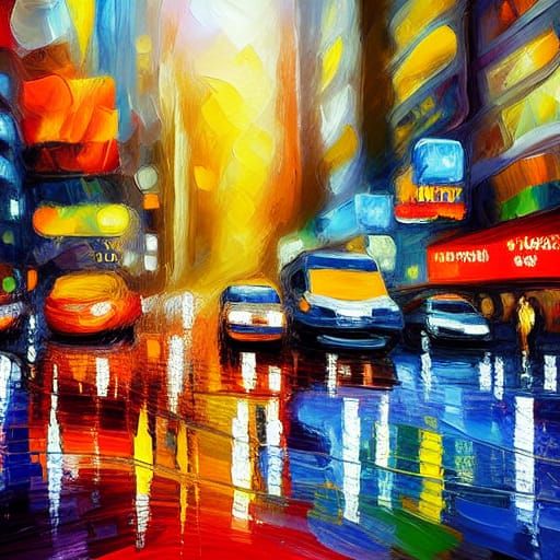 New York City in a Bubble: Impressionist Oil Painting