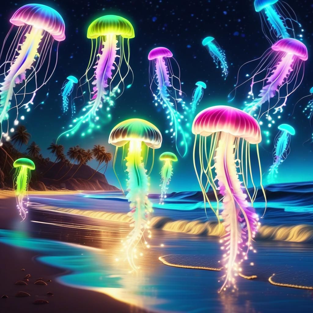Bioluminescent Flying Jellyfish