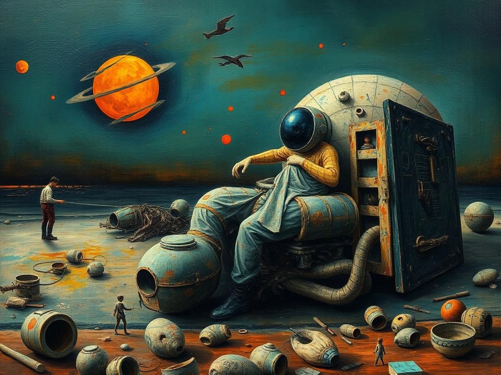 Surreal Mixed Media Inspired by Vermeer