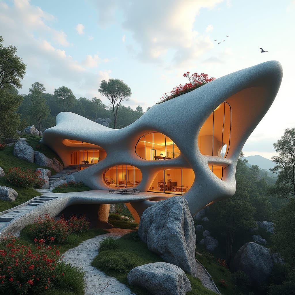 Futuristic Bionic Building with Iranian Geometric Forms