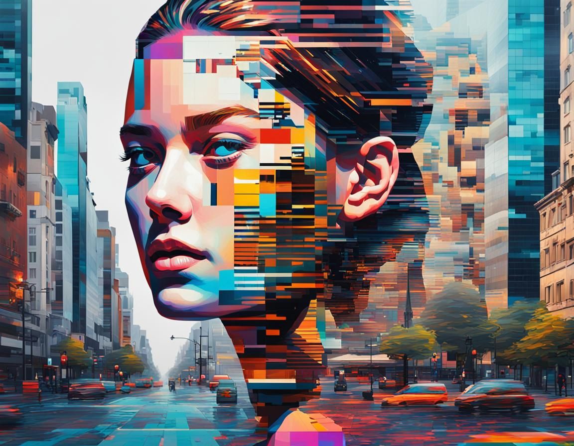 Captivating Abstract Glitch Art in 4K