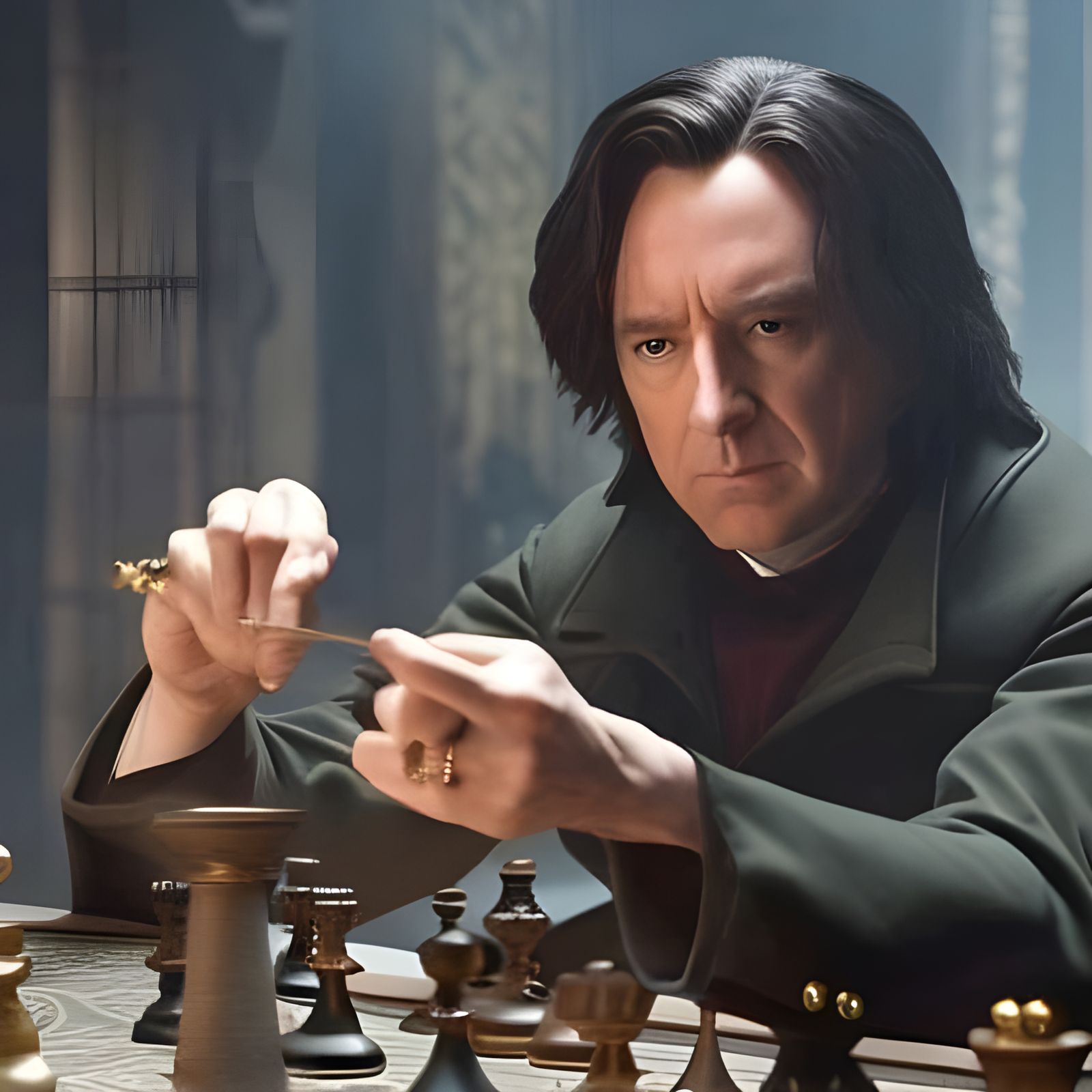Professor Snape Playing Chess