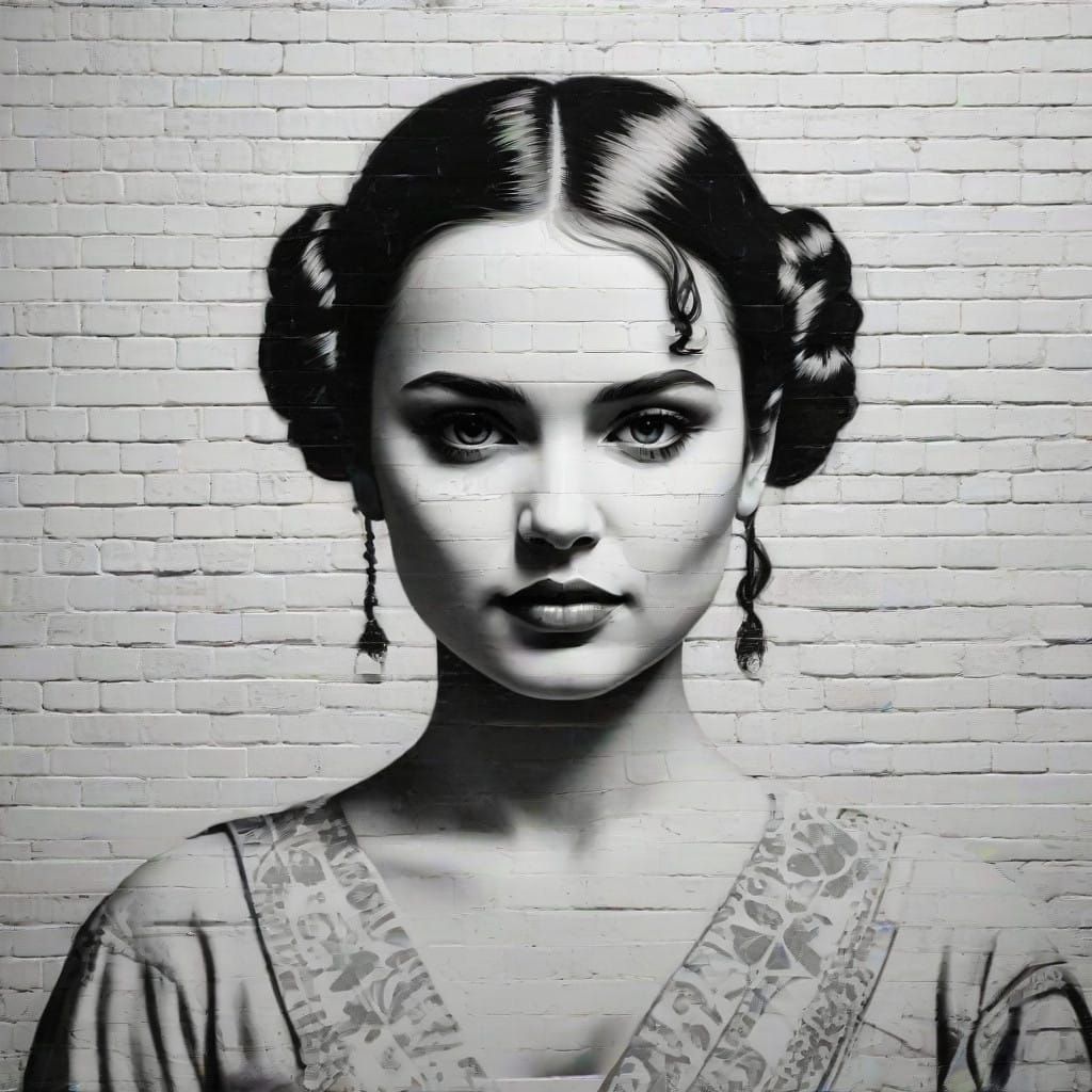 Padme Amidala in Stencil Style